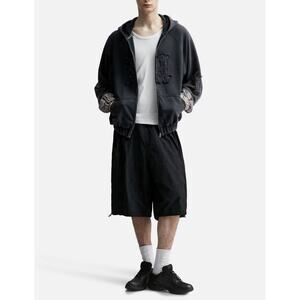 MISBHV CRUSHED NYLON PARACHUTE SHORTS SMALL